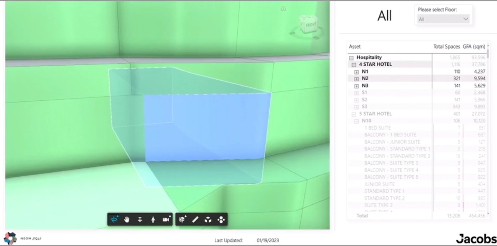 Balcony and unit studies checked against the same model