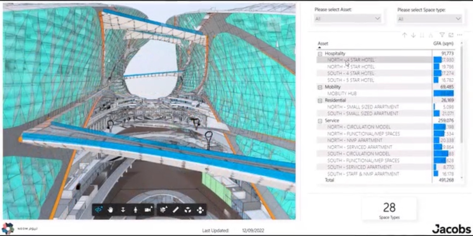 Structure and space-type validated inside the same model